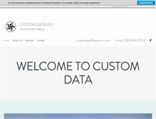 Tablet Screenshot of customdatapayrolls.com